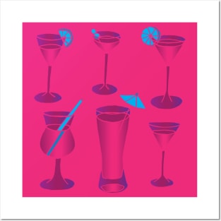 Pink Cocktails Posters and Art